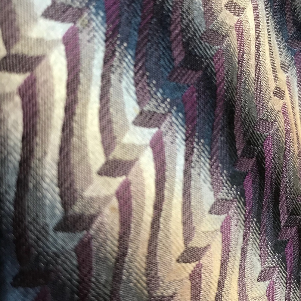 Purple / Gray striped silk tie